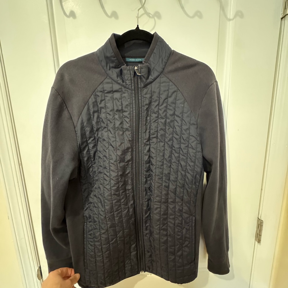 Perry Ellis Quilted Jacket in Dark Navy Size L